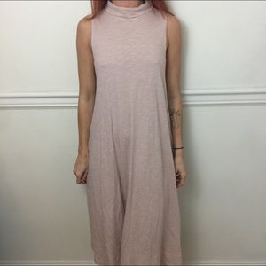 MATE Rose Pink Soft Sleeveless Midi Tent Dress NWT